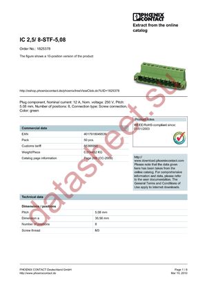 1825378 datasheet  